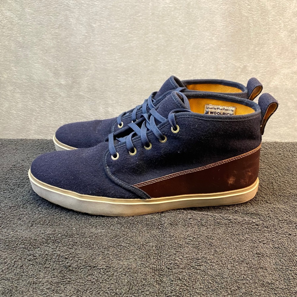 Timberland Chukka Boots Mens 12M Woolrich Navy Leather‎ Abington EUC